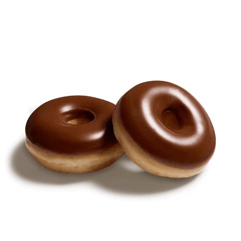 Mini Chocolate Iced Doughnut