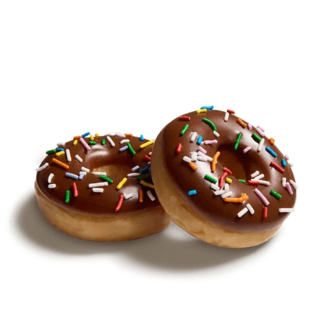 Mini Chocolate Iced Doughnut with Sprinkles
