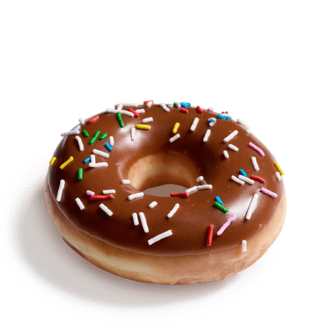 Chocolate Iced Doughnut with Sprinkles